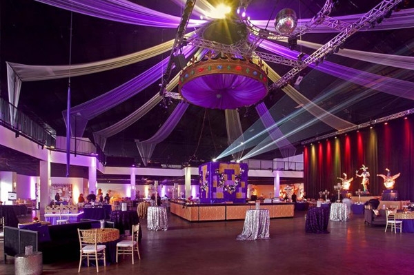 Private party setup at Mardi Gras World